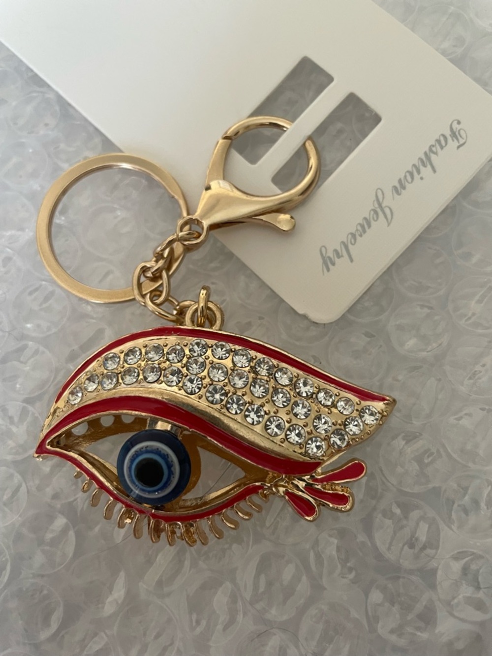 Crystal Evil Eye Keychain